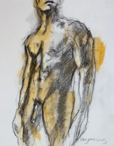 André Desjardins-Croquis-Fusain et huile-Sketch-voyage-exploration-Galerie Roccia-Magog
